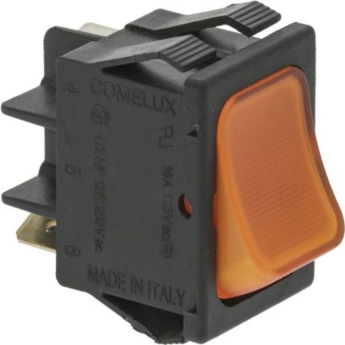 Comutador Unipolar 16A 250V Piloto Laranja